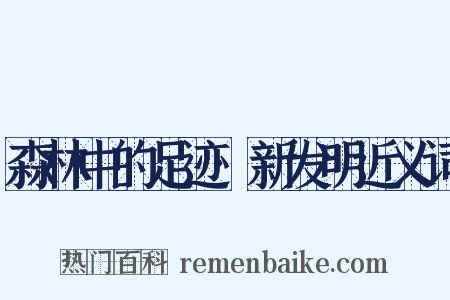 森林中的足迹·新发明近义词是什么意思的图片